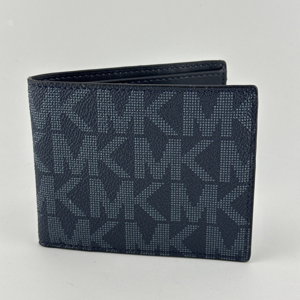 Michael Kors Cooper Men MK Logo Print Billfold Credit Card Wallet